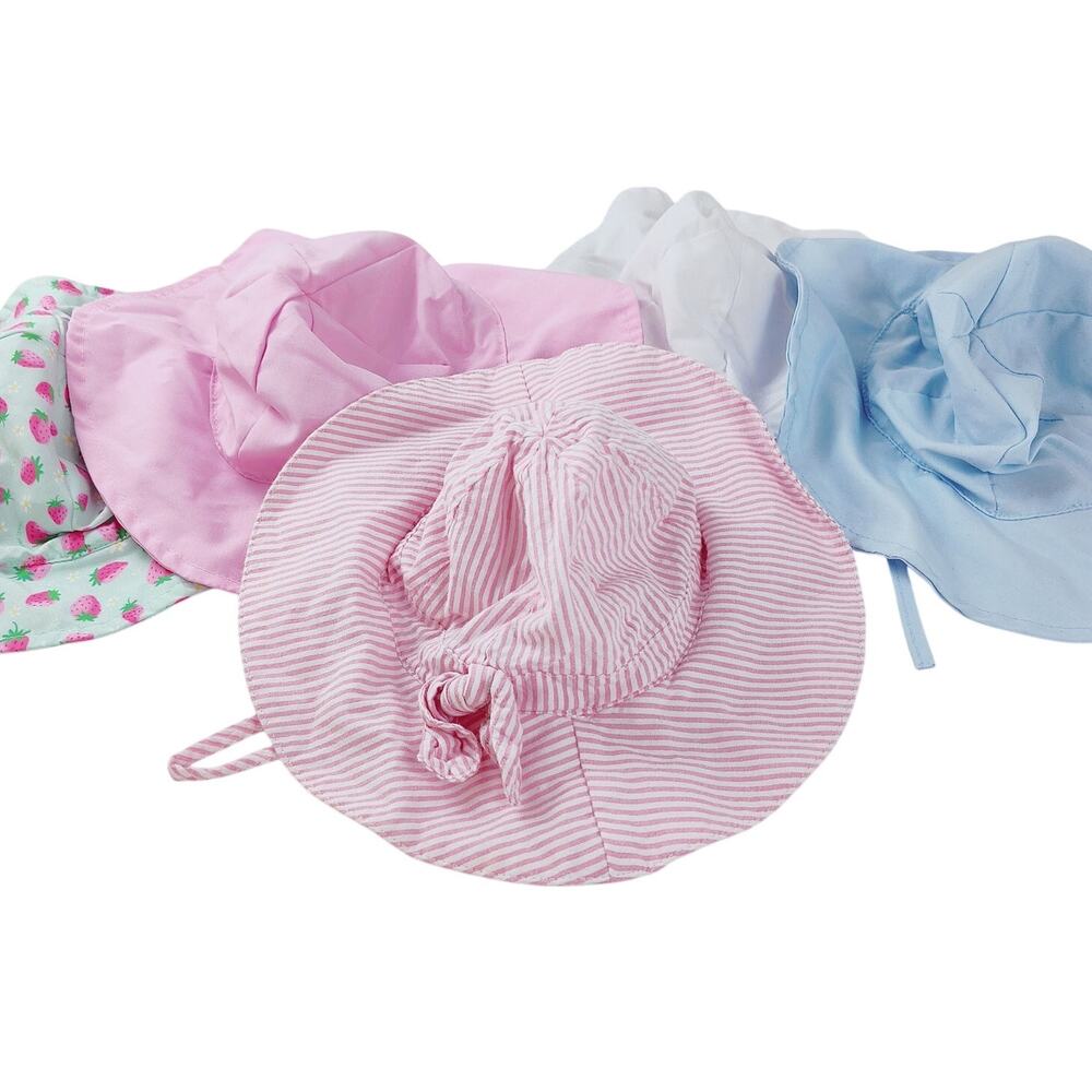 5-Piece Summer Newborn Hat Bundle - Pastel Styles